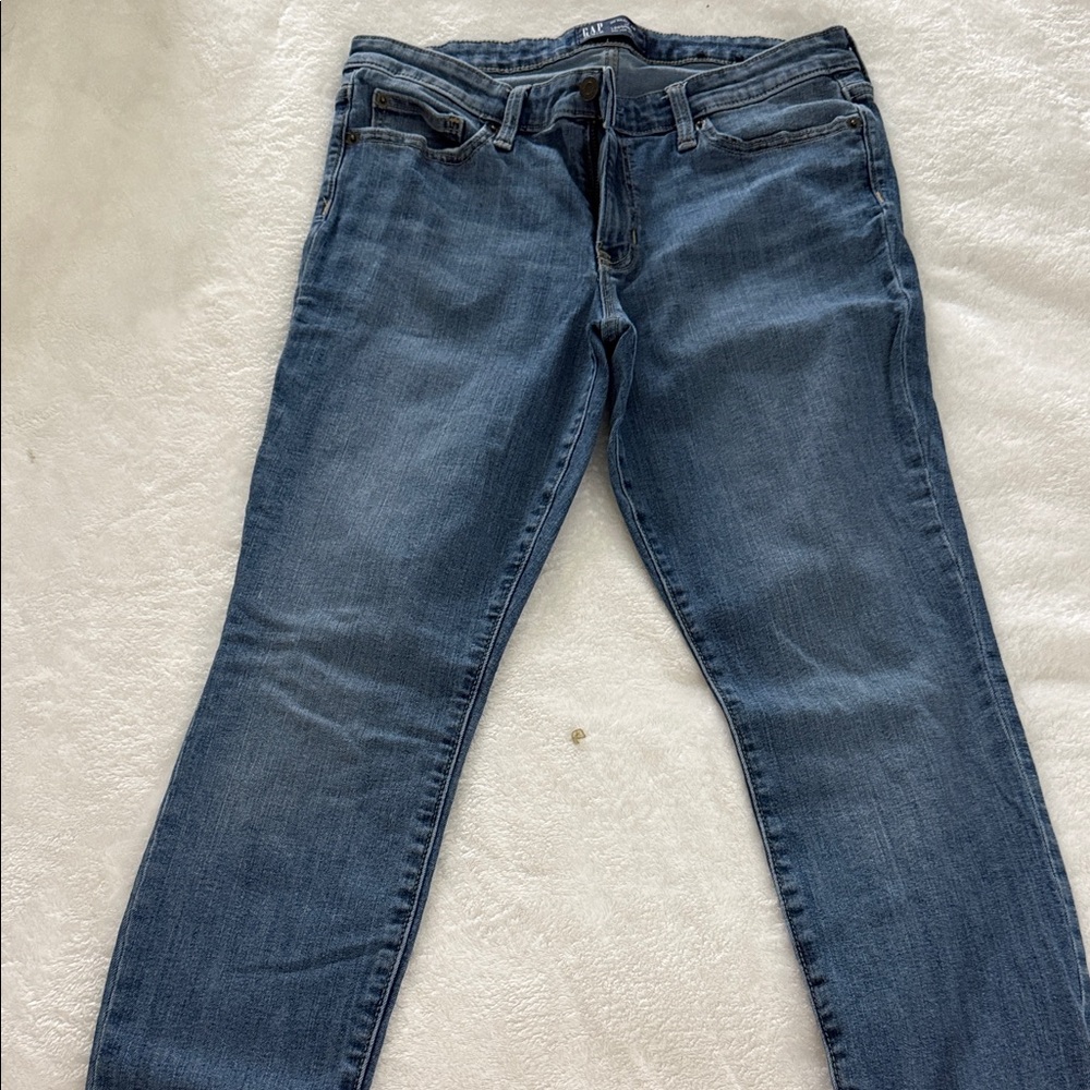 GAP Medium Blue Straight Leg Jeans